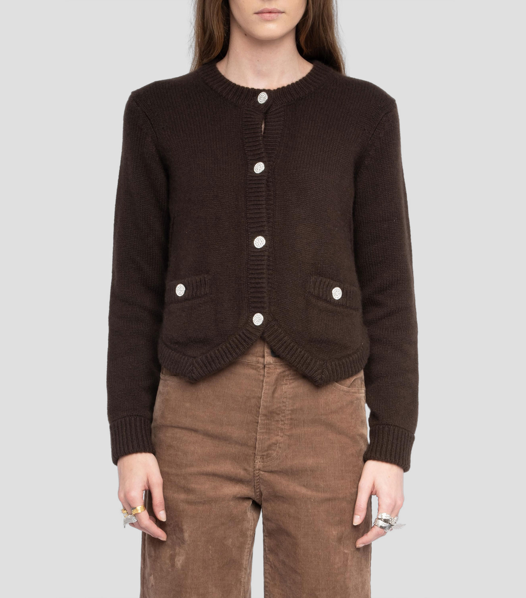 Cárdigan cuello redondo Mujer